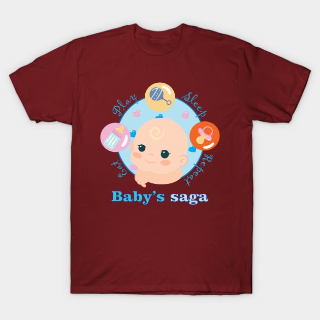 Baby's saga T-Shirt by chrisbizkit